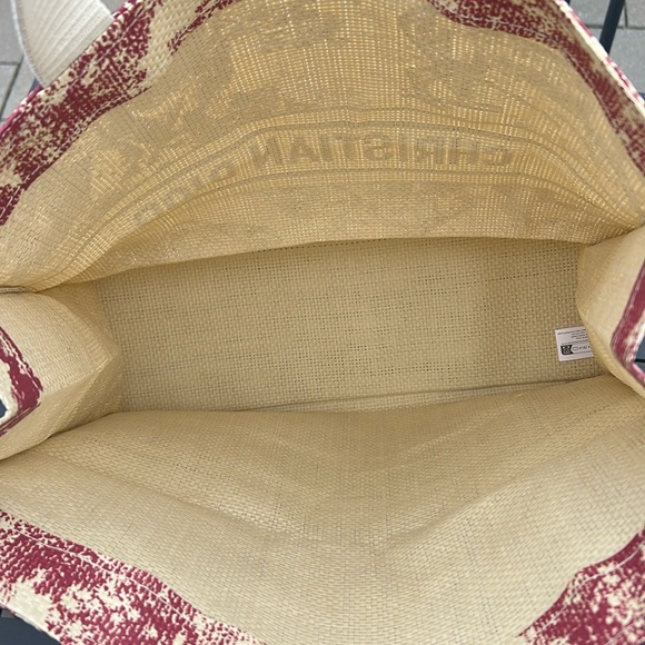 CHRISTIAN DIOR Straw Dioriviera Red VIP Tote - Picture 6 of 13